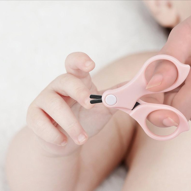 High Quality Baby Manicure Pedicure Kit Nail Clipper Scissor Tweezer Nail File Bear Nasal Aspirator Set for Newborn Infant Toddler PINK